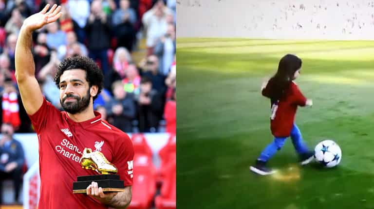 WATCH: Mo Salah upstaged by daughter during golden boot presentation WATCH: Mo Salah upstaged by daughter during golden boot presentation