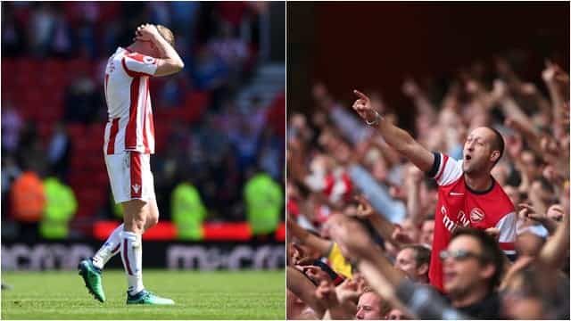 Arsenal supporters are particularly pleased about Stoke City’s relegation Arsenal supporters are particularly pleased about Stoke City’s relegation