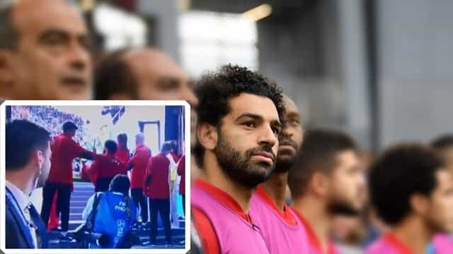 Mohamed Salah’s reaction to pre-match shoulder pat did not go unnoticed Mohamed Salah’s reaction to pre-match shoulder pat did not go unnoticed