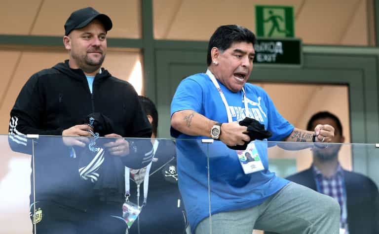 WATCH: Diego Maradona failed to inspire Lionel Messi with his pre-match show of support WATCH: Diego Maradona failed to inspire Lionel Messi with his pre-match show of support