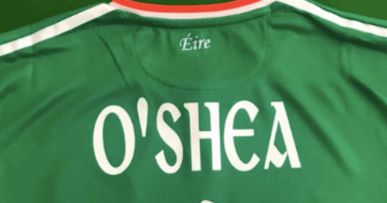 Ireland are replacing the white numbers on their shirts with rainbows colours Ireland are replacing the white numbers on their shirts with rainbows colours