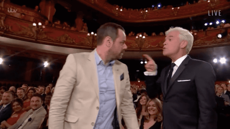 Philip Schofield takes on Danny Dyer at the British Soap Awards Philip Schofield takes on Danny Dyer at the British Soap Awards