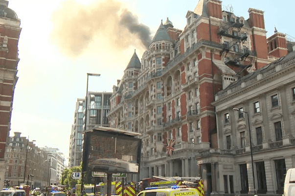 20 fire engines and 120 firefighters called to fire at central London hotel 20 fire engines and 120 firefighters called to fire at central London hotel