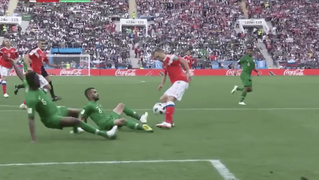 WATCH: Denis Cheryshev’s first touch sends Saudi Arabian defenders back to Riyadh