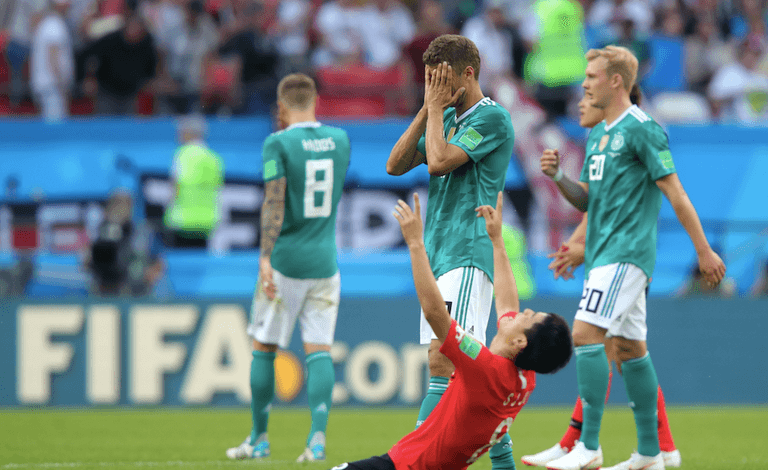Germany dumped out of the World Cup in the group stage by South Korea Germany dumped out of the World Cup in the group stage by South Korea