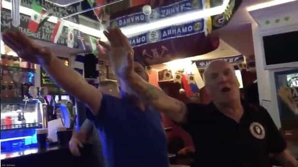 WATCH: England fans perform Nazi salutes in Russia WATCH: England fans perform Nazi salutes in Russia