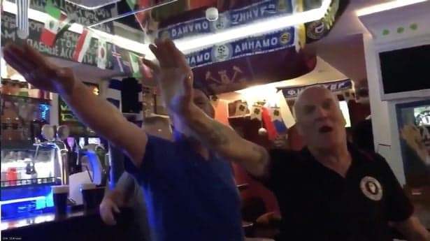 WATCH: England fans perform Nazi salutes in Russia WATCH: England fans perform Nazi salutes in Russia