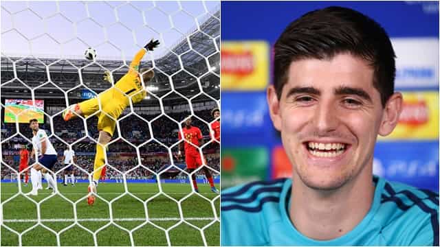 Jordan Pickford mocked by Thibaut Courtois for his height Jordan Pickford mocked by Thibaut Courtois for his height