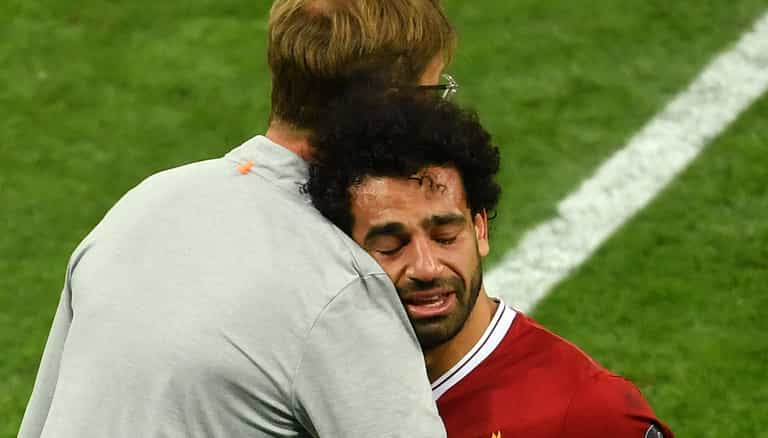 Mo Salah laughs off Sergio Ramos’s claims about his Champions League final injury Mo Salah laughs off Sergio Ramos’s claims about his Champions League final injury