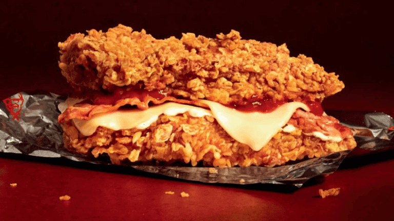 KFC is releasing the first ever Zinger Double Down in the UK KFC is releasing the first ever Zinger Double Down in the UK