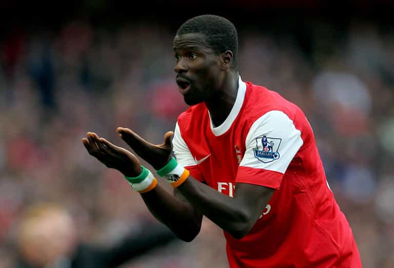 Former Arsenal defender Emmanuel Eboue arrested on suspicion of arson Former Arsenal defender Emmanuel Eboue arrested on suspicion of arson