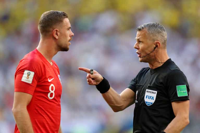 Concerned England fans are making the same joke about the referee against Sweden Concerned England fans are making the same joke about the referee against Sweden