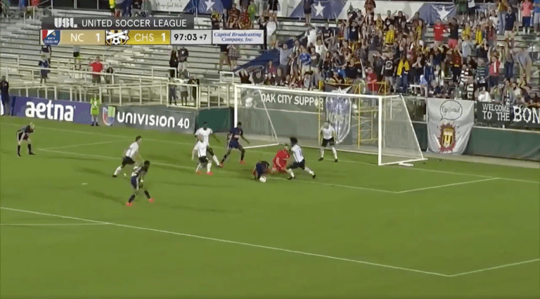 WATCH: North Carolina FC produce the best worst goalmouth scramble you will ever see WATCH: North Carolina FC produce the best worst goalmouth scramble you will ever see