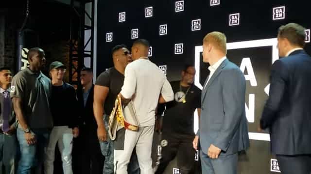 Anthony Joshua involved in heated confrontation with Jarrell Miller Anthony Joshua involved in heated confrontation with Jarrell Miller