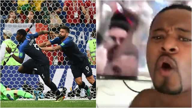 Patrice Evra had the most passionate reaction to Paul Pogba’s goal Patrice Evra had the most passionate reaction to Paul Pogba’s goal