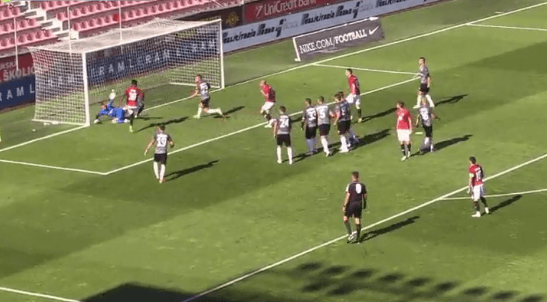 Sparta Prague have submitted an early contender for miss of the season Sparta Prague have submitted an early contender for miss of the season