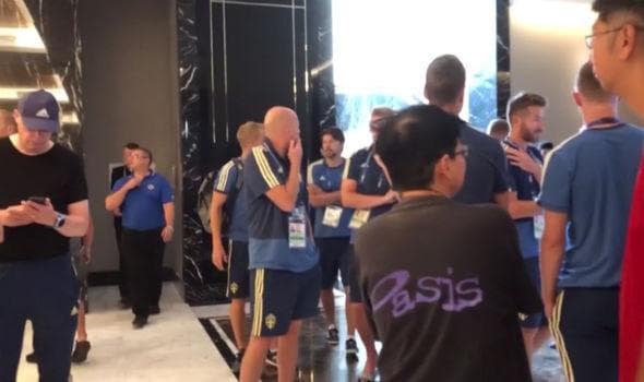 Sweden players turfed out of team hotel by early morning fire alarm