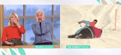 Divided nation comes together to laugh at This Morning presenter Alison Hammond slipping down ski slope Divided nation comes together to laugh at This Morning presenter Alison Hammond slipping down ski slope