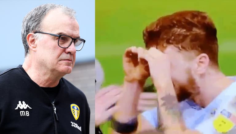 Leeds’ Mateusz Klich celebrates win over Derby with binoculars celebration Leeds’ Mateusz Klich celebrates win over Derby with binoculars celebration