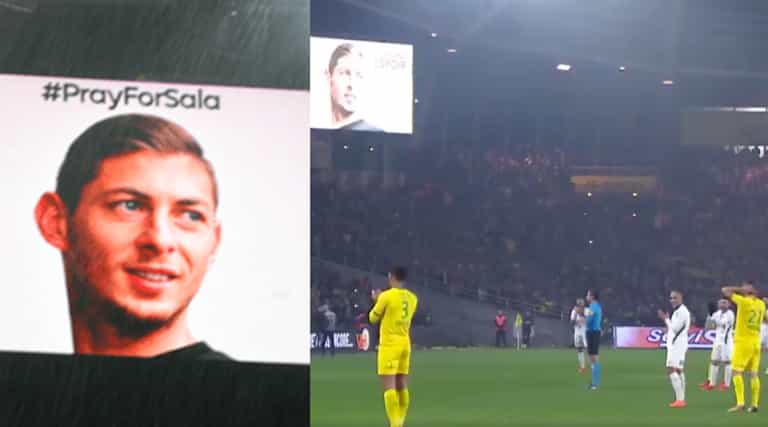 Nantes’ game paused in ninth minute for emotional tribute to Emiliano Sala Nantes’ game paused in ninth minute for emotional tribute to Emiliano Sala