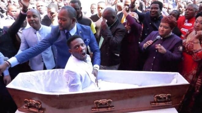 Funeral firms suing South African pastor over ‘fake resurrection’ Funeral firms suing South African pastor over ‘fake resurrection’