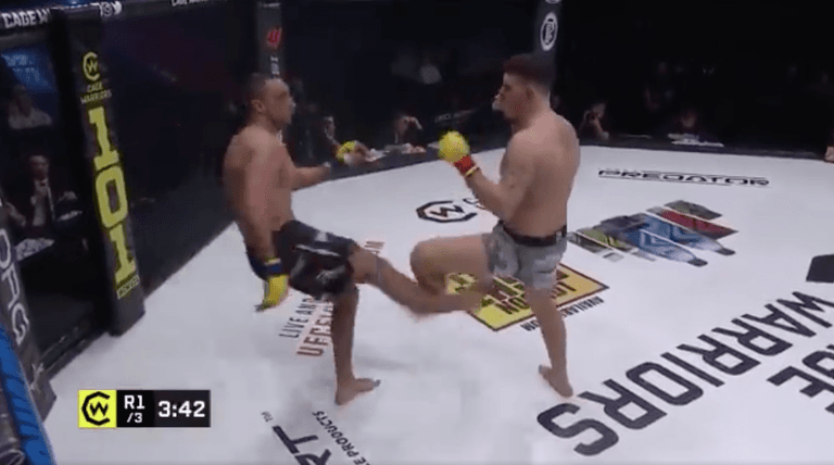 Cage Warriors fighter Sofiane Boukichou suffers horrific leg break Cage Warriors fighter Sofiane Boukichou suffers horrific leg break