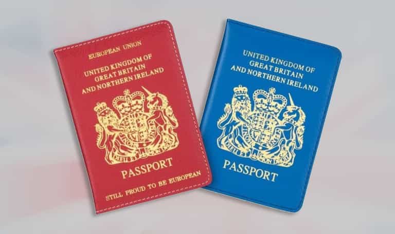 Poundland release blue and red passport covers Poundland release blue and red passport covers
