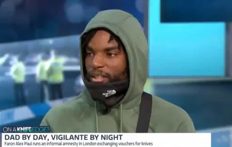 Knife crime vigilante raises laughter after walking out live on Good Morning Britain Knife crime vigilante raises laughter after walking out live on Good Morning Britain
