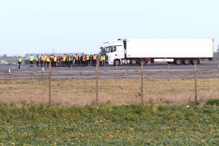 Unexploded bomb discovered under no deal Brexit planning site Unexploded bomb discovered under no deal Brexit planning site