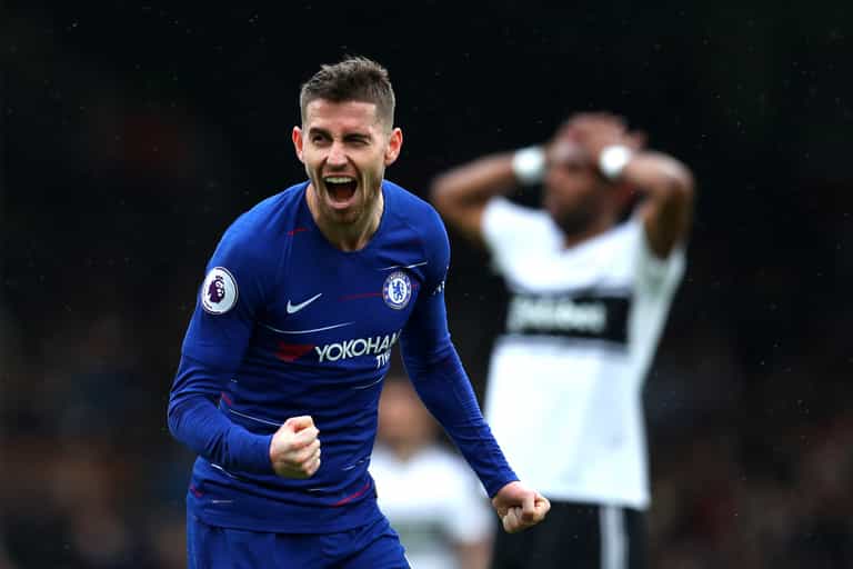 Jorginho effortlessly passes ball into the Fulham net to restore Chelsea’s lead Jorginho effortlessly passes ball into the Fulham net to restore Chelsea’s lead