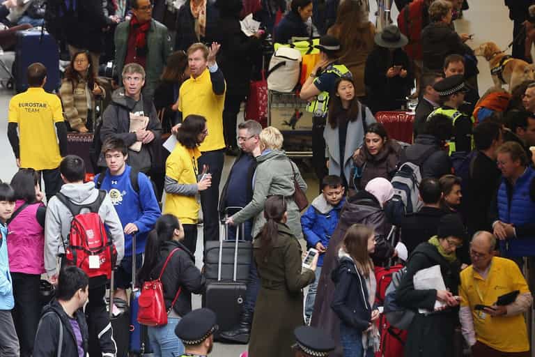 Eurostar passengers stranded after trespasser with St George’s flag stops trains Eurostar passengers stranded after trespasser with St George’s flag stops trains