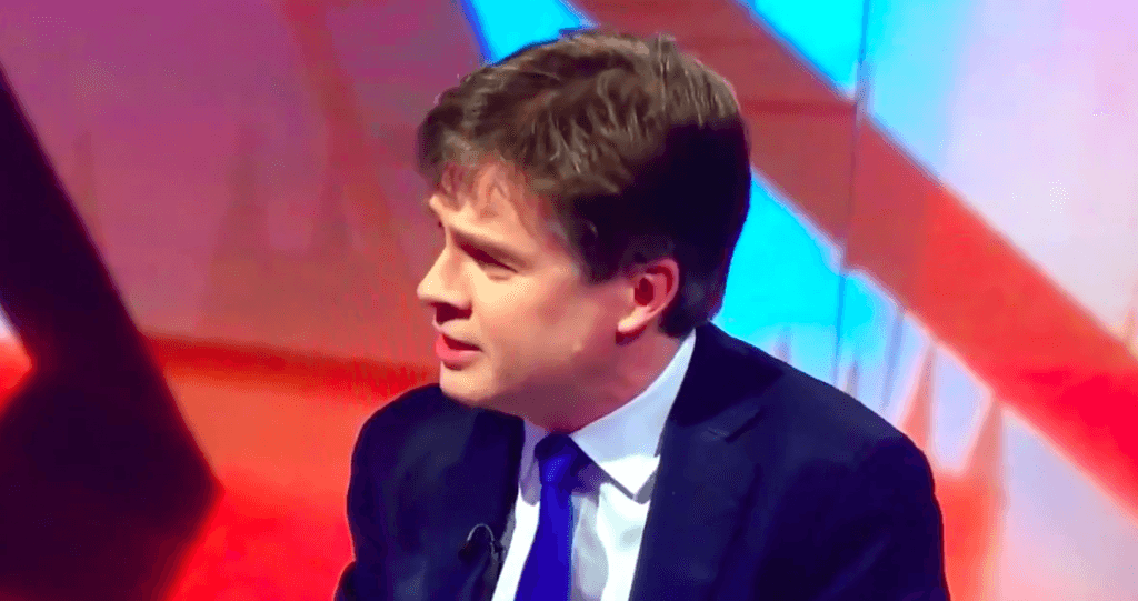 Newsnight political editor quotes cabinet minister saying ‘f*** knows, I’m past caring’ live on air