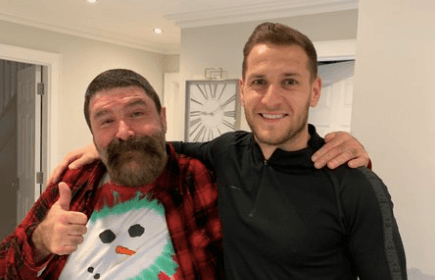 Mick Foley joins Billy Sharp for breakfast after Mr. Socko celebration Mick Foley joins Billy Sharp for breakfast after Mr. Socko celebration