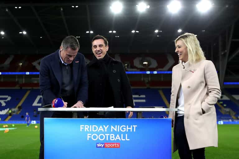 Kelly Cates brilliantly recreates that awkward Jamie Carragher and Gary Neville video Kelly Cates brilliantly recreates that awkward Jamie Carragher and Gary Neville video