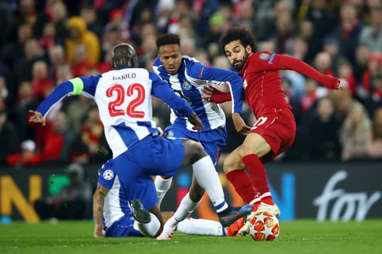 Mo Salah escapes red card after horror tackle on Porto captain Danilo Mo Salah escapes red card after horror tackle on Porto captain Danilo