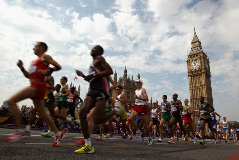 Small problem for Big Ben at London marathon finish line Small problem for Big Ben at London marathon finish line