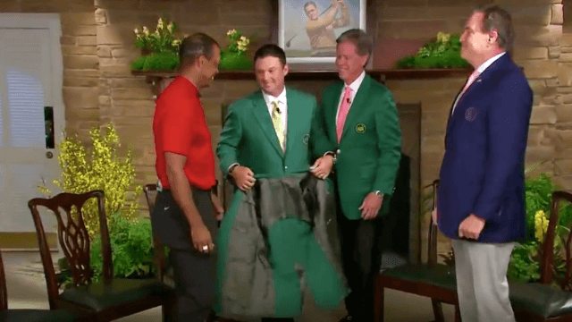 Patrick Reed is copping grief for how he presented Tiger Woods his green jacket Patrick Reed is copping grief for how he presented Tiger Woods his green jacket