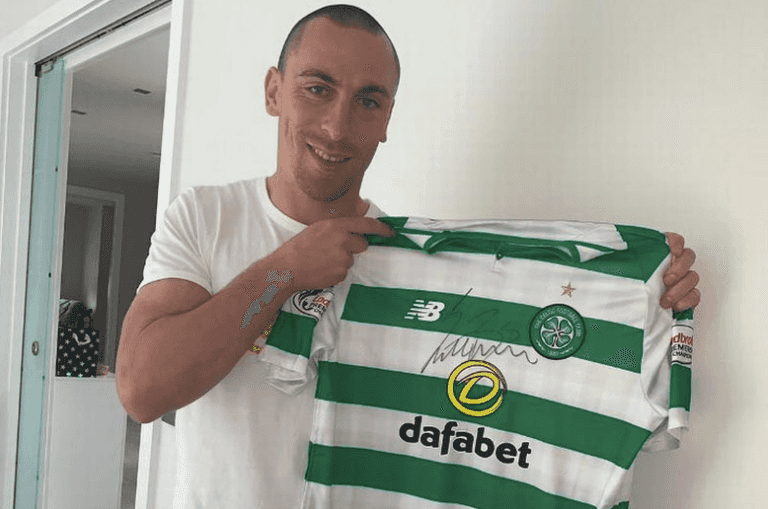 Scott Brown raffles Old Firm shirt to raise funds for girl with cancer Scott Brown raffles Old Firm shirt to raise funds for girl with cancer
