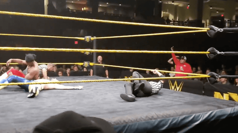 WWE referee breaks his leg during match but still manages to count the pin WWE referee breaks his leg during match but still manages to count the pin