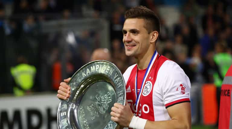 Dusan Tadic leads over 100,000 Ajax fans in title celebrations Dusan Tadic leads over 100,000 Ajax fans in title celebrations