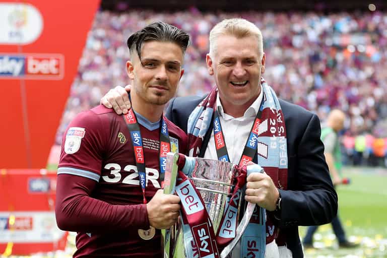 Jack Grealish cuts head open during Play-Off Final trophy lift Jack Grealish cuts head open during Play-Off Final trophy lift