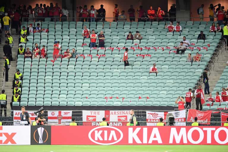 Fans allowed into Baku Europa League final for free to fill empty seats Fans allowed into Baku Europa League final for free to fill empty seats