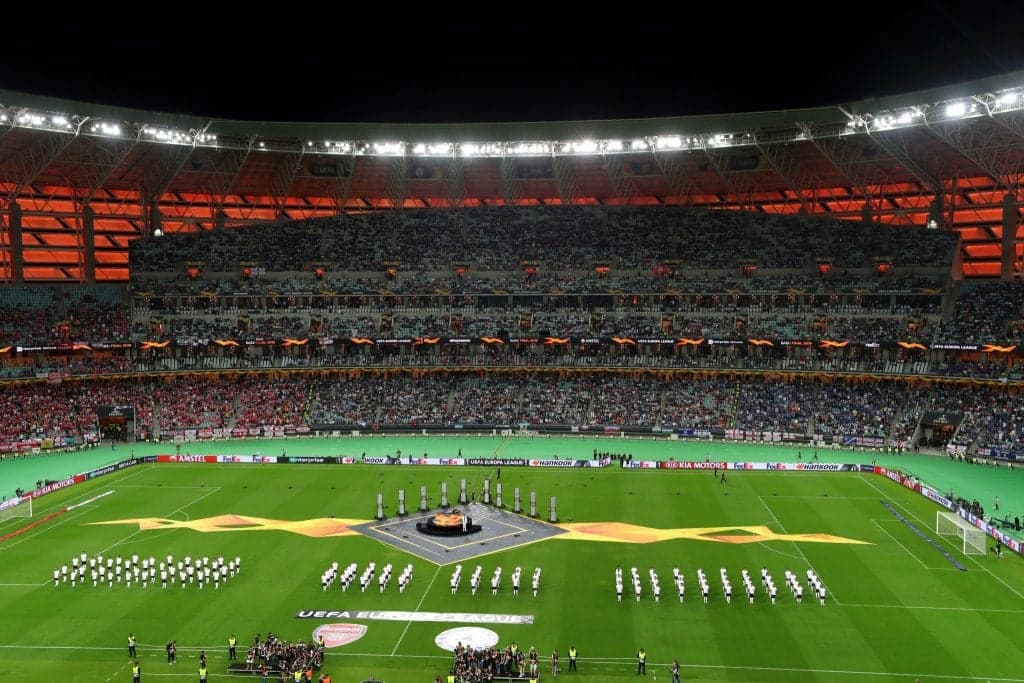 Arsenal and Chelsea fans were fuming at the broadcast angle for the Europa League final