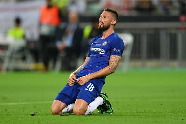 Olivier Giroud shouts ‘Thank you Arsenal’ during Europa League celebrations Olivier Giroud shouts ‘Thank you Arsenal’ during Europa League celebrations