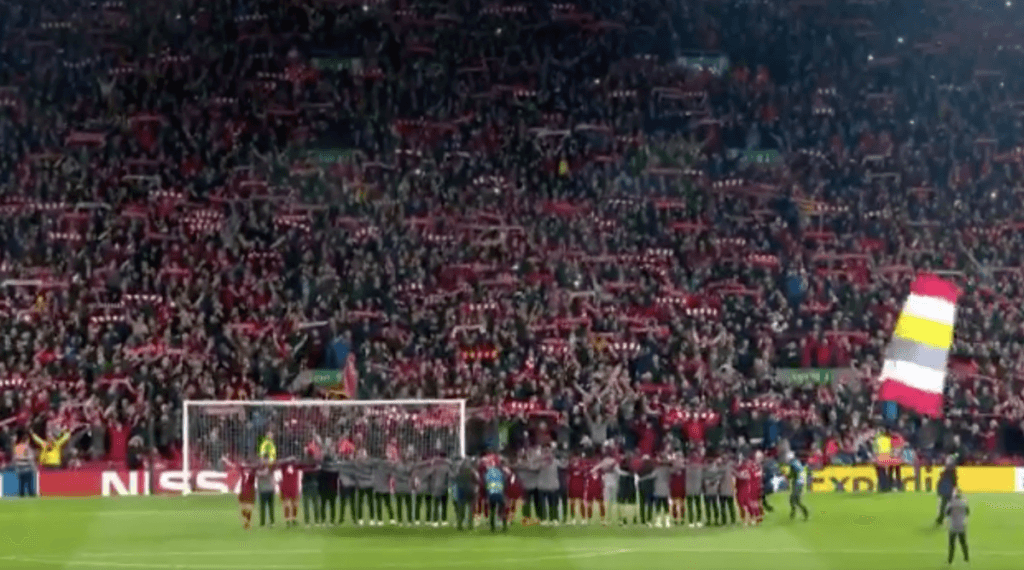 WATCH: Spine-tingling rendition of You’ll Never Walk Alone after Liverpool’s miraculous comeback against Barclona