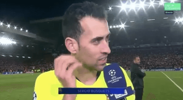 Sergio Busquets cries during interview after Barcelona defeat to Liverpool Sergio Busquets cries during interview after Barcelona defeat to Liverpool