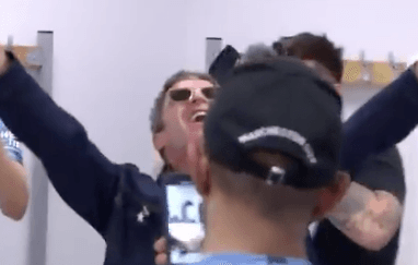 Noel Gallagher joins Manchester City squad in dressing room for Oasis singalong