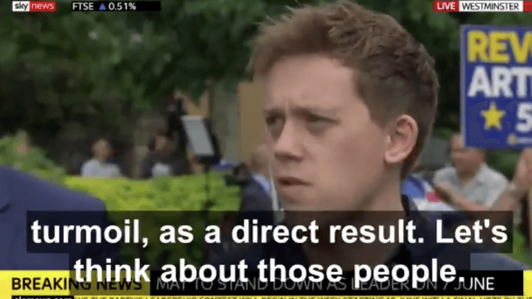 Owen Jones says he has ‘less than no sympathy’ for Theresa May Owen Jones says he has ‘less than no sympathy’ for Theresa May