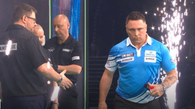 Gerwyn Price criticised for bizarre behaviour in defeat to James Wade Gerwyn Price criticised for bizarre behaviour in defeat to James Wade