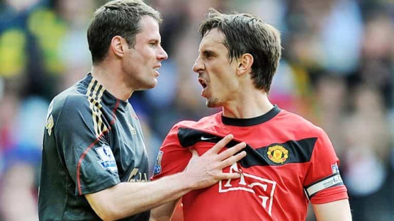 Gary Neville absolutely rinses Jamie Carragher for mistake in Soccer Aid game Gary Neville absolutely rinses Jamie Carragher for mistake in Soccer Aid game